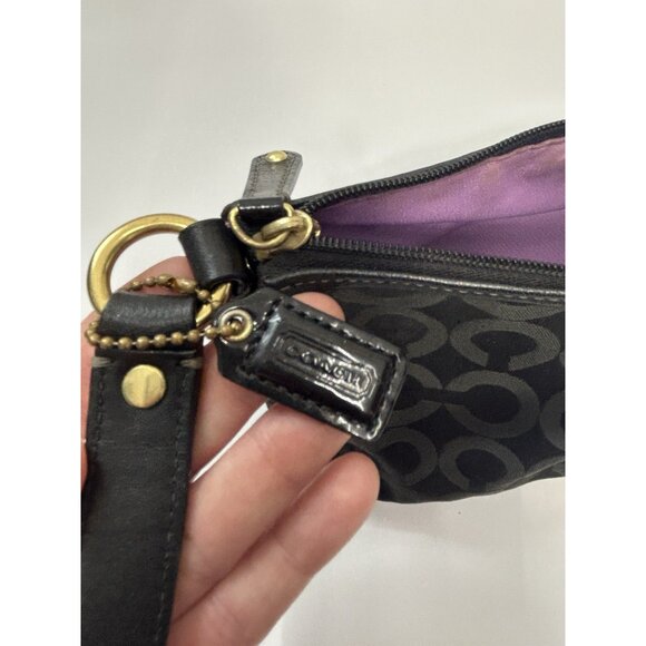 Coach Teri Hobo Bag Signature C Black Leather Shoulder Small Outlet *EUC - Picture 5 of 12